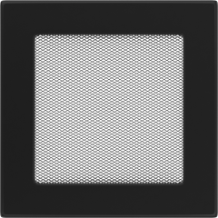 Krbová mriežka KR 17x17 cm, čierna, bez žalúzie, 1717