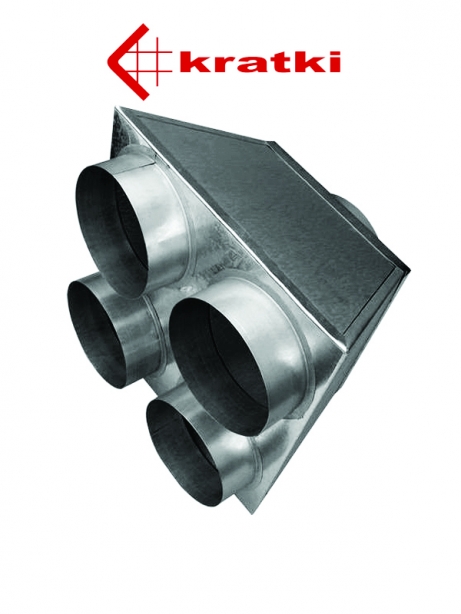 Rozdeľovač box DN150/4xDN125, Pozink