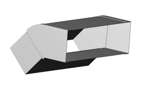 Kanál koleno stena strop nastaviteľné 200×90/45-90, pozink