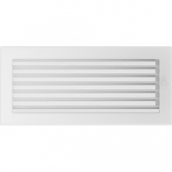 Krbová mriežka KR 17×37 cm, biela, so žalúziou