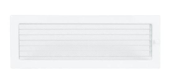 Krbová mriežka KR 17×49 cm, biela, so žalúziou