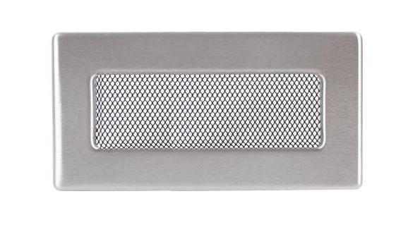 Krbová mriežka KR 11×24 cm, chrómová matná, bez žalúzie