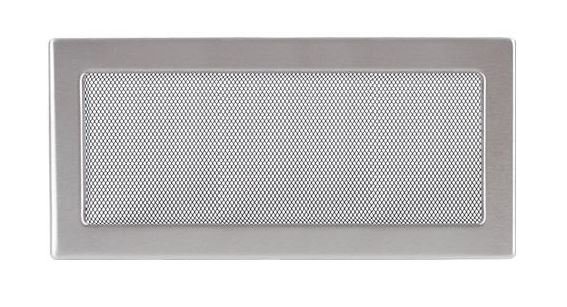 Krbová mriežka KR 17×37 cm, chrómová matná, bez žalúzie